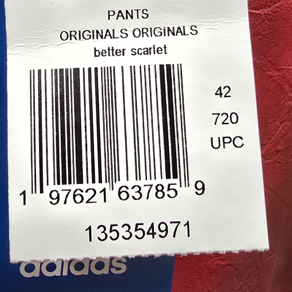 Adidas Adilenium Season Vintage Faux Leather Pants Better Scarlet - Picture 3 of 8